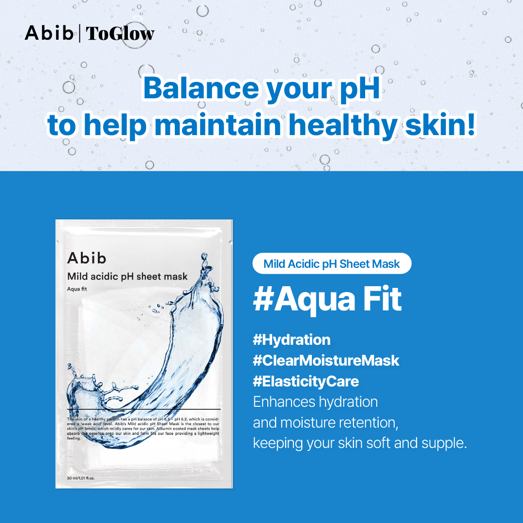 [Abib] Mild Acidic pH Sheet Mask Aqua Fit (10pcs) | Hydrating & Skin-Balancing Care