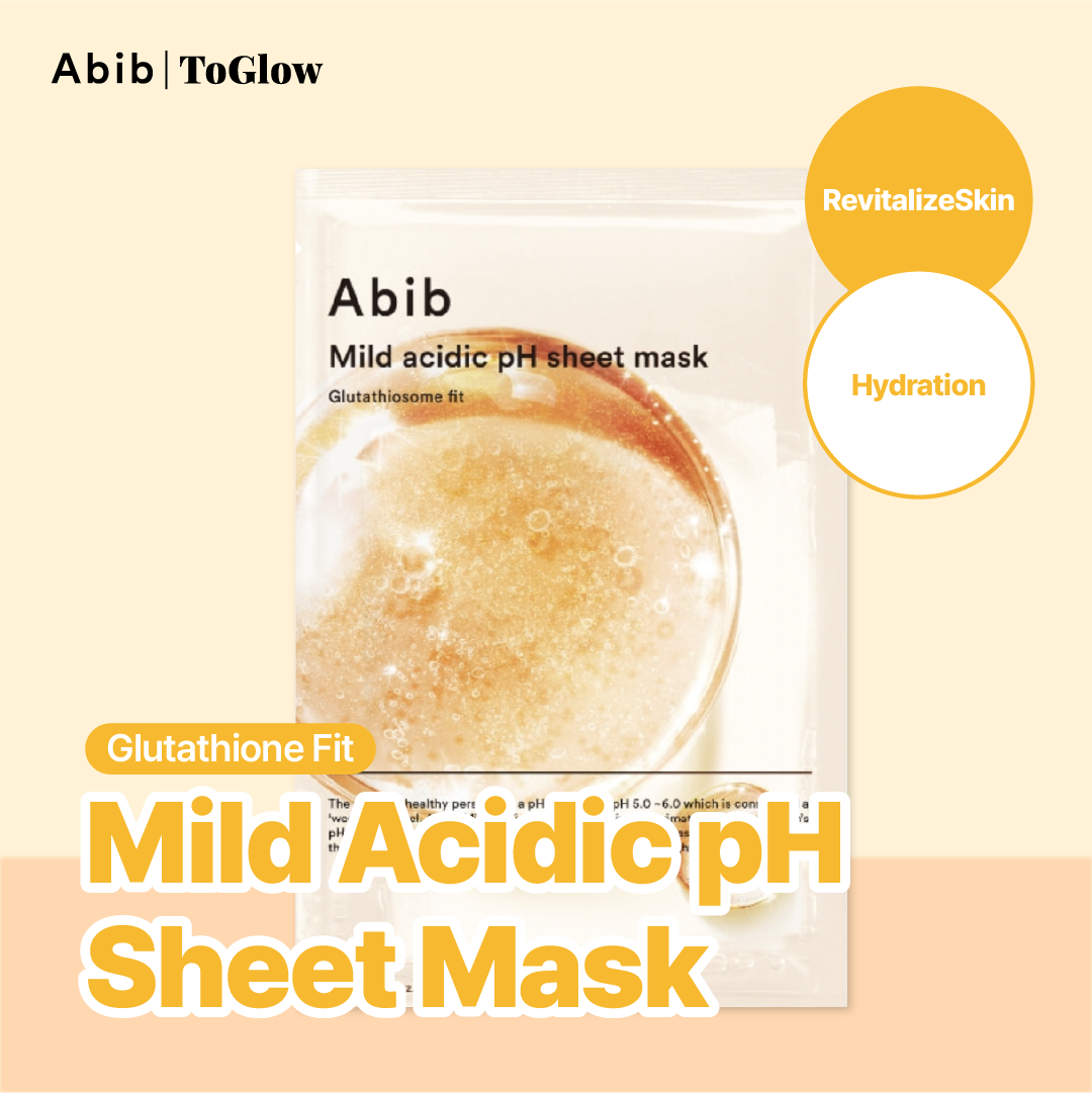 [Abib] Mild Acidic pH Sheet Mask Glutathione Fit (10pcs) | Brightening & Clarifying Care