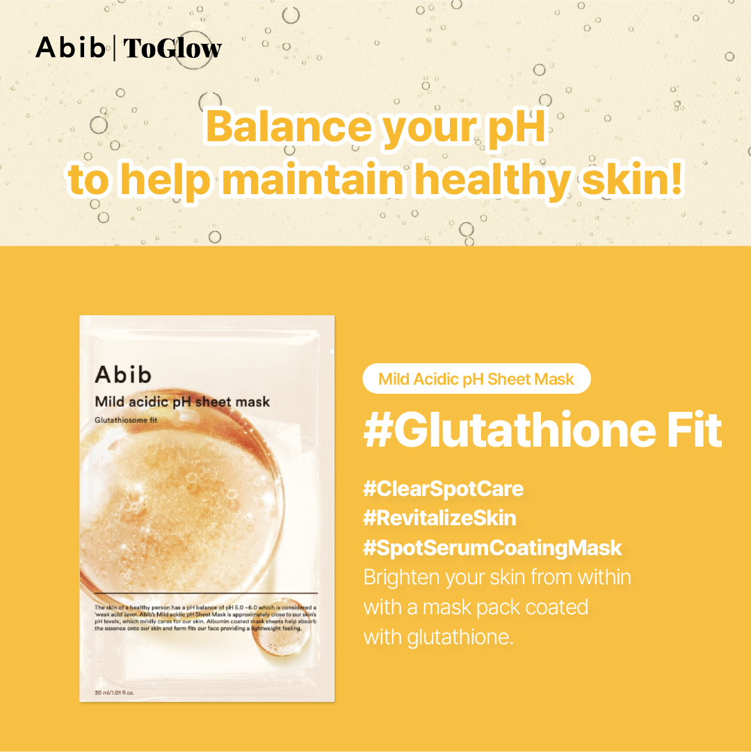[Abib] Mild Acidic pH Sheet Mask Glutathione Fit (10pcs) | Brightening & Clarifying Care