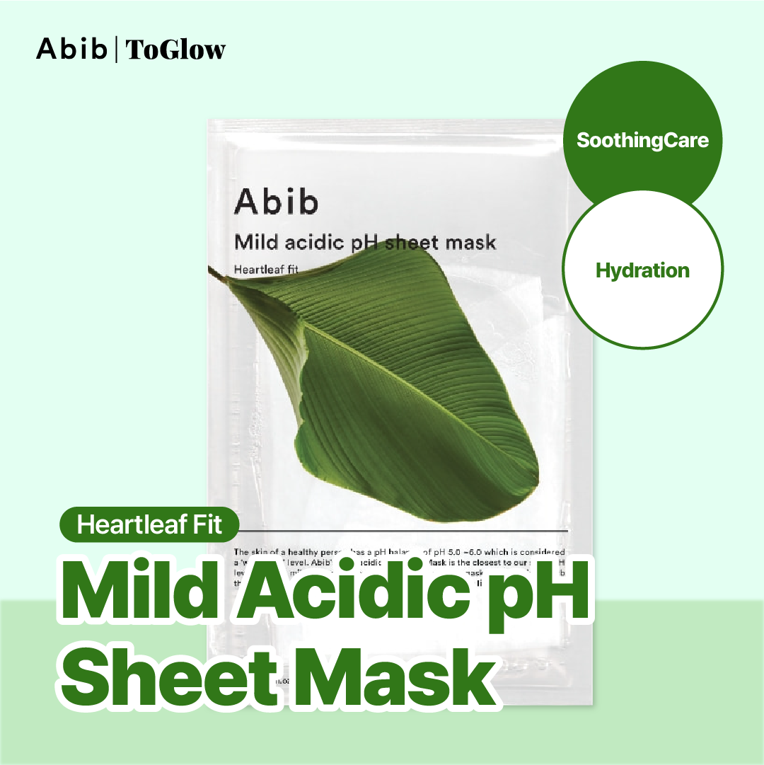 [Abib] Mild Acidic pH Sheet Mask Heartleaf Fit (10pcs) | Calming & Soothing Daily Mask