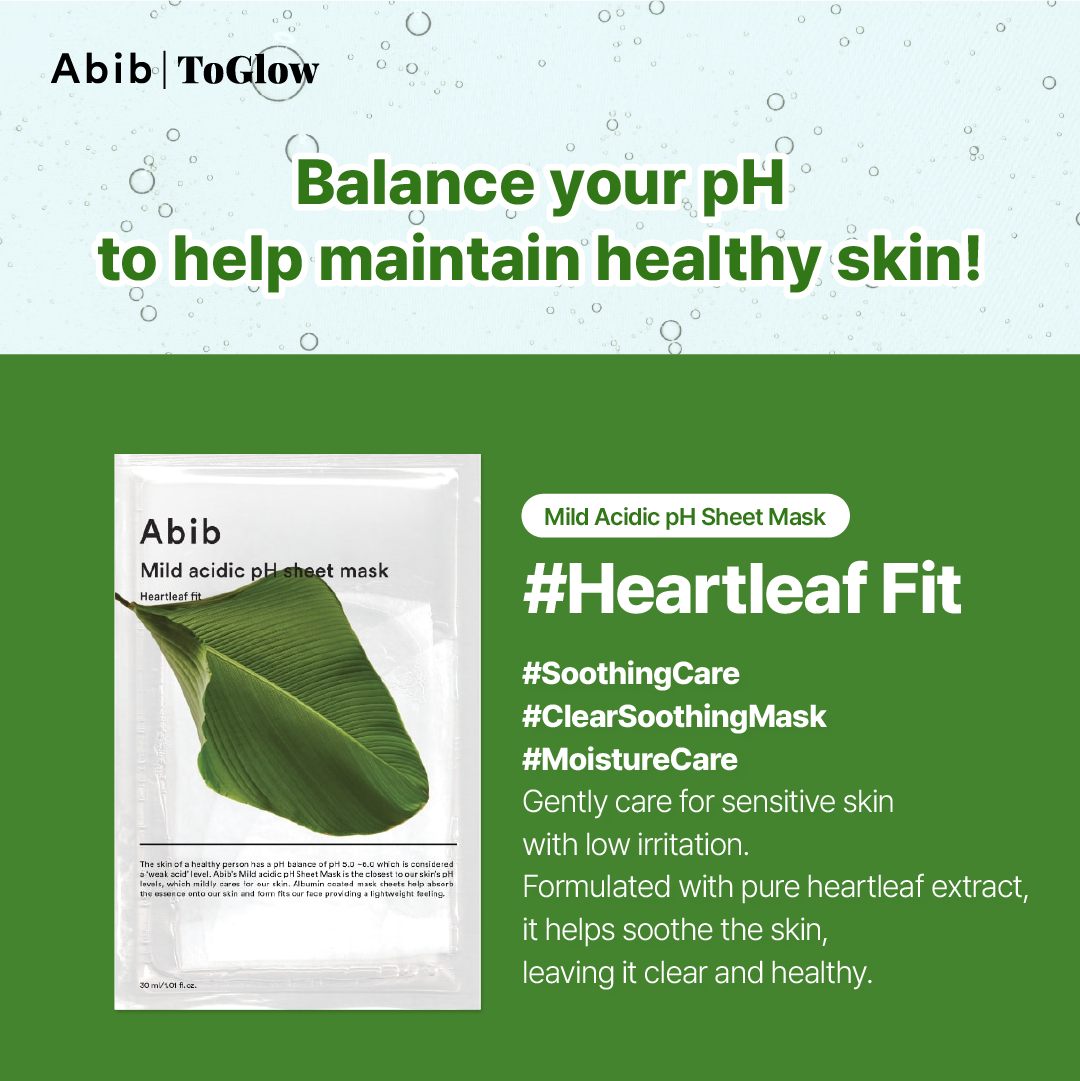 [Abib] Mild Acidic pH Sheet Mask Heartleaf Fit (10pcs) | Calming & Soothing Daily Mask