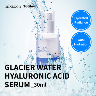 [mixsoon] Glacier Water Hyaluronic Acid Serum 30ml | Travel-Size Hydrating Serum with Hyaluronic Acid