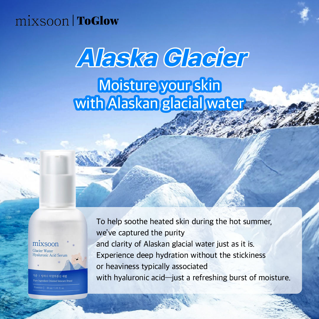 [mixsoon] Glacier Water Hyaluronic Acid Serum 30ml | Travel-Size Hydrating Serum with Hyaluronic Acid