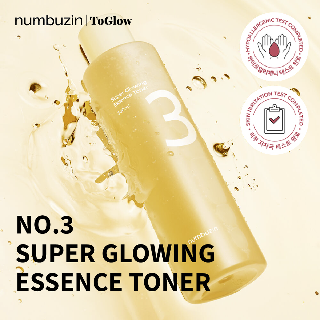 [numbuzin] No.3 Super Glowing Essence Toner 200ml | Brightening & Hydrating Glow Toner
