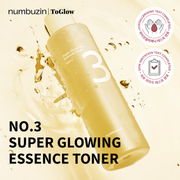 [numbuzin] No.3 Super Glowing Essence Toner 200ml | Brightening & Hydrating Glow Toner