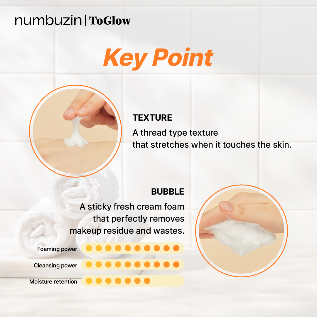 [numbuzin] No.2 Deep Clean Fresh Cream Cleansing Foam 120ml | Rich Foam Cleanser for Fresh, Clear Skin