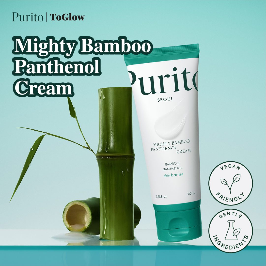 [Purito] Mighty Bamboo Panthenol Cream 100ml | Moisturizing Cream for Hydration & Skin Barrier Care