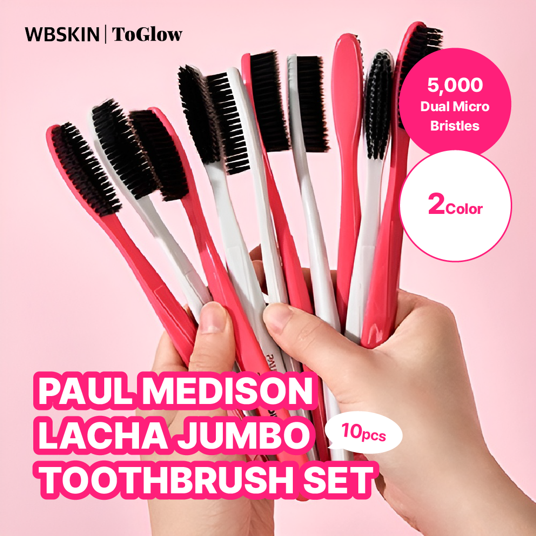 [PAUL MEDISON] Lacha Big Toothbrush 10pcs (Set) | Large Head Toothbrush Set for Thorough Cleaning