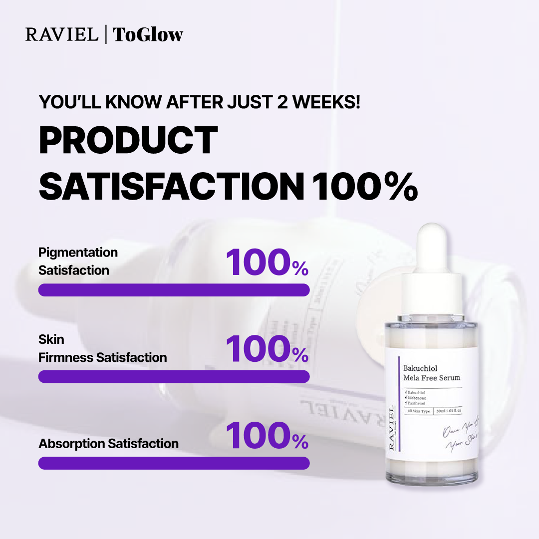 [RAVIEL] Bakuchiol Mela Free Serum 30ml | Plant-Based Brightening Serum for Youthful Glow