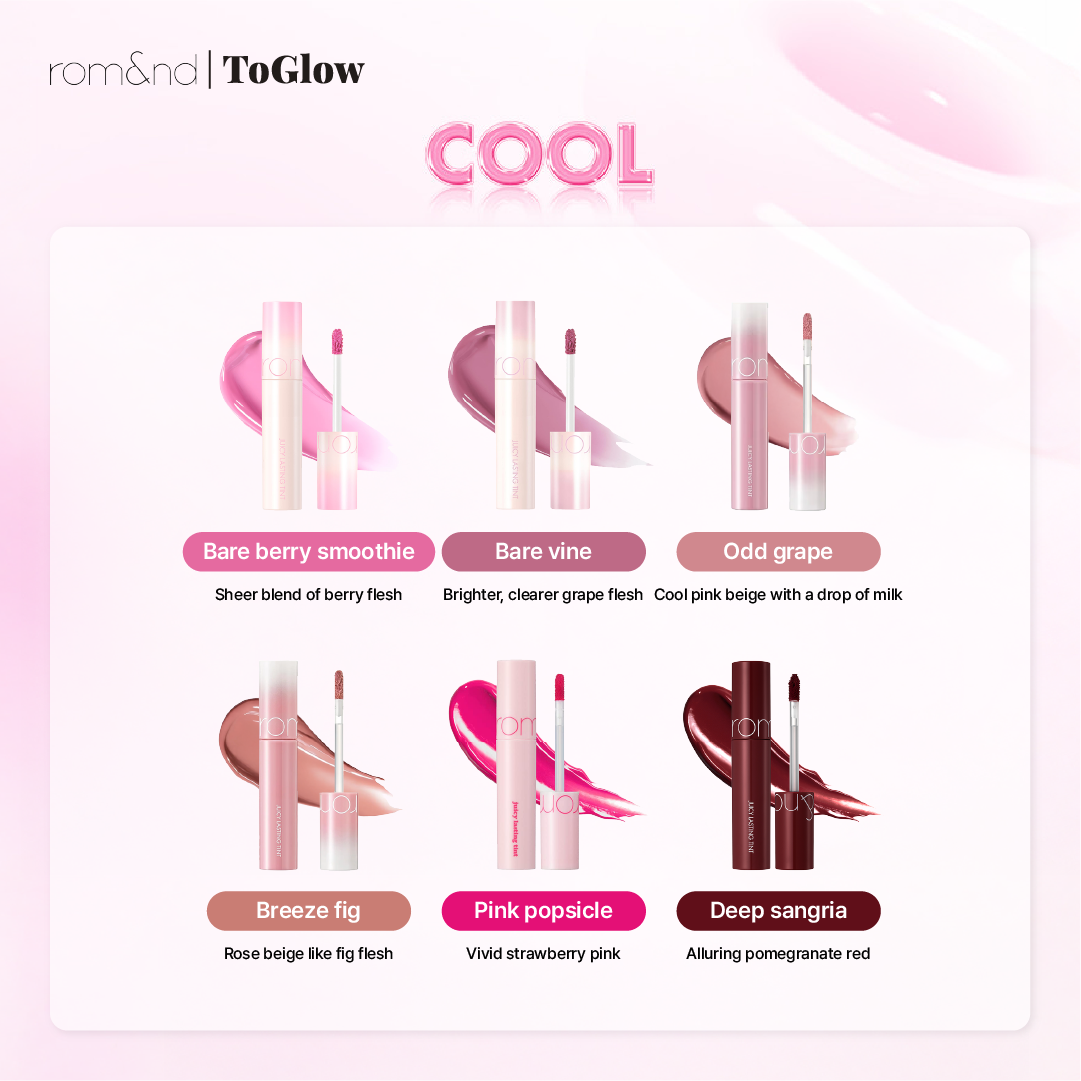 [rom&nd] Juicy Lasting Tint | Glossy Color, Long-Lasting Hydration