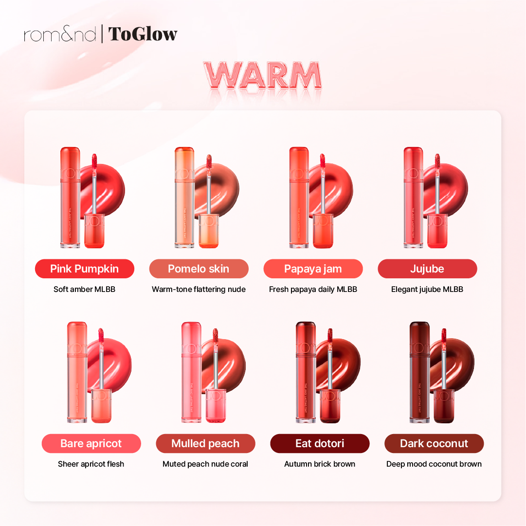 [rom&nd] Juicy Lasting Tint | Glossy Color, Long-Lasting Hydration