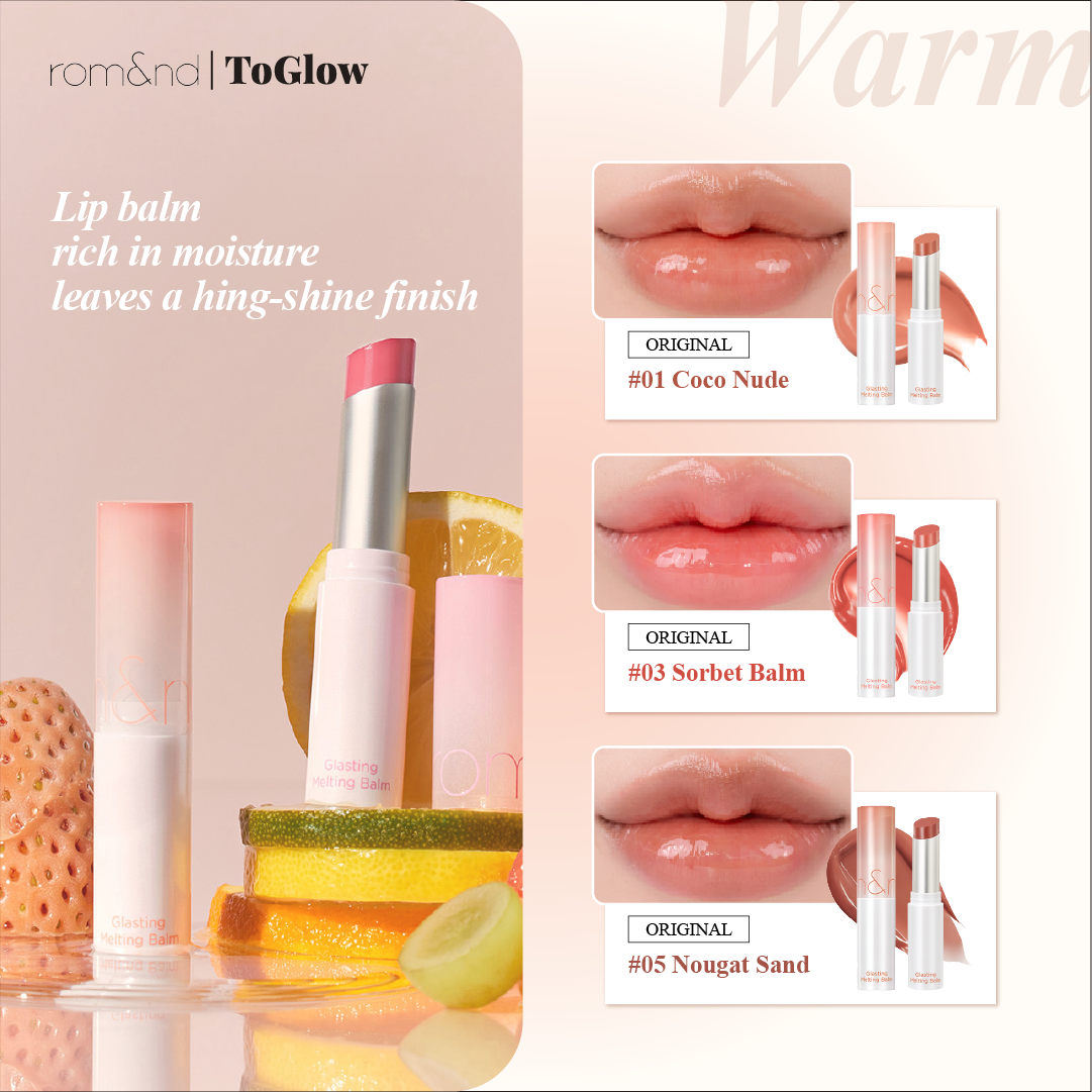 [rom&nd] Glasting Melting Balm | Melting Moisture, Dewy Lip Shine