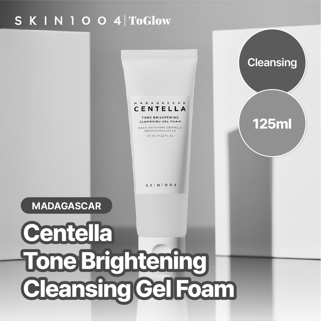 [SKIN1004] Madagascar Centella Tone Brightening Cleansing Gel Foam 125ml | Brightening Cleanser with Centella & Niacinamide