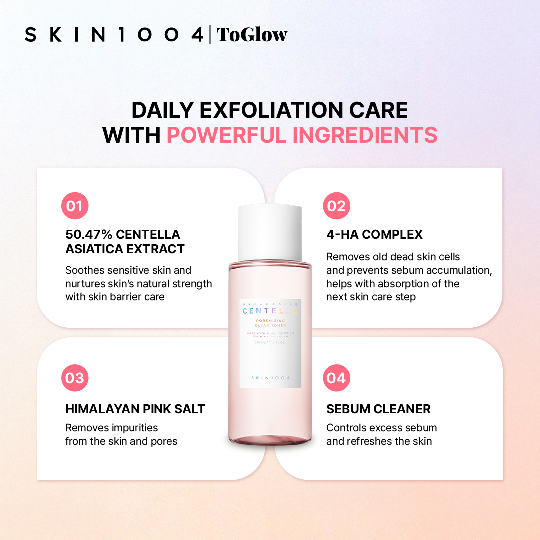 [SKIN1004] Madagascar Centella Poremizing Clear Toner 210ml | Pore-Tightening Toner with Himalayan Pink Salt
