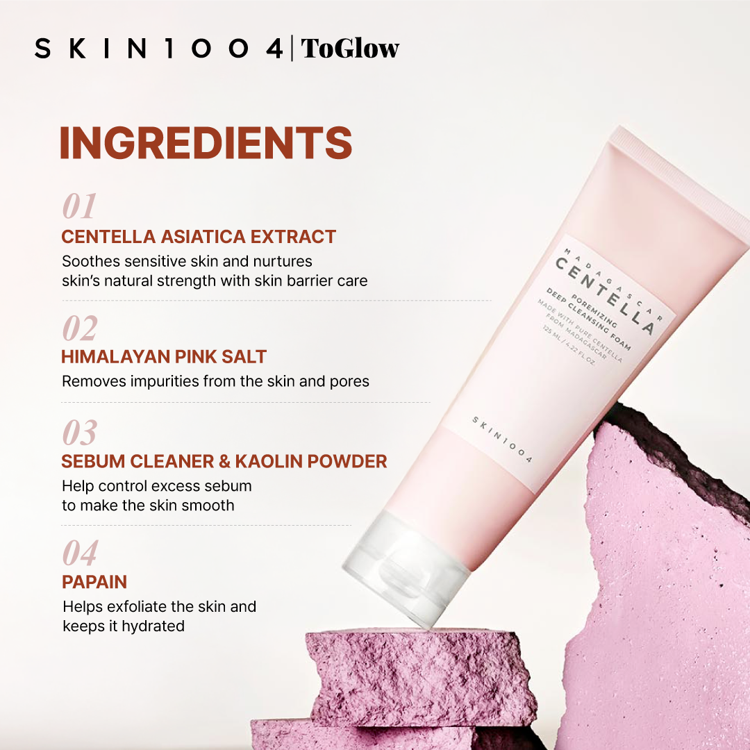 [SKIN1004] Madagascar Centella Poremizing Deep Cleansing Foam 125ml | Pore-Cleansing Foam with Himalayan Pink Salt