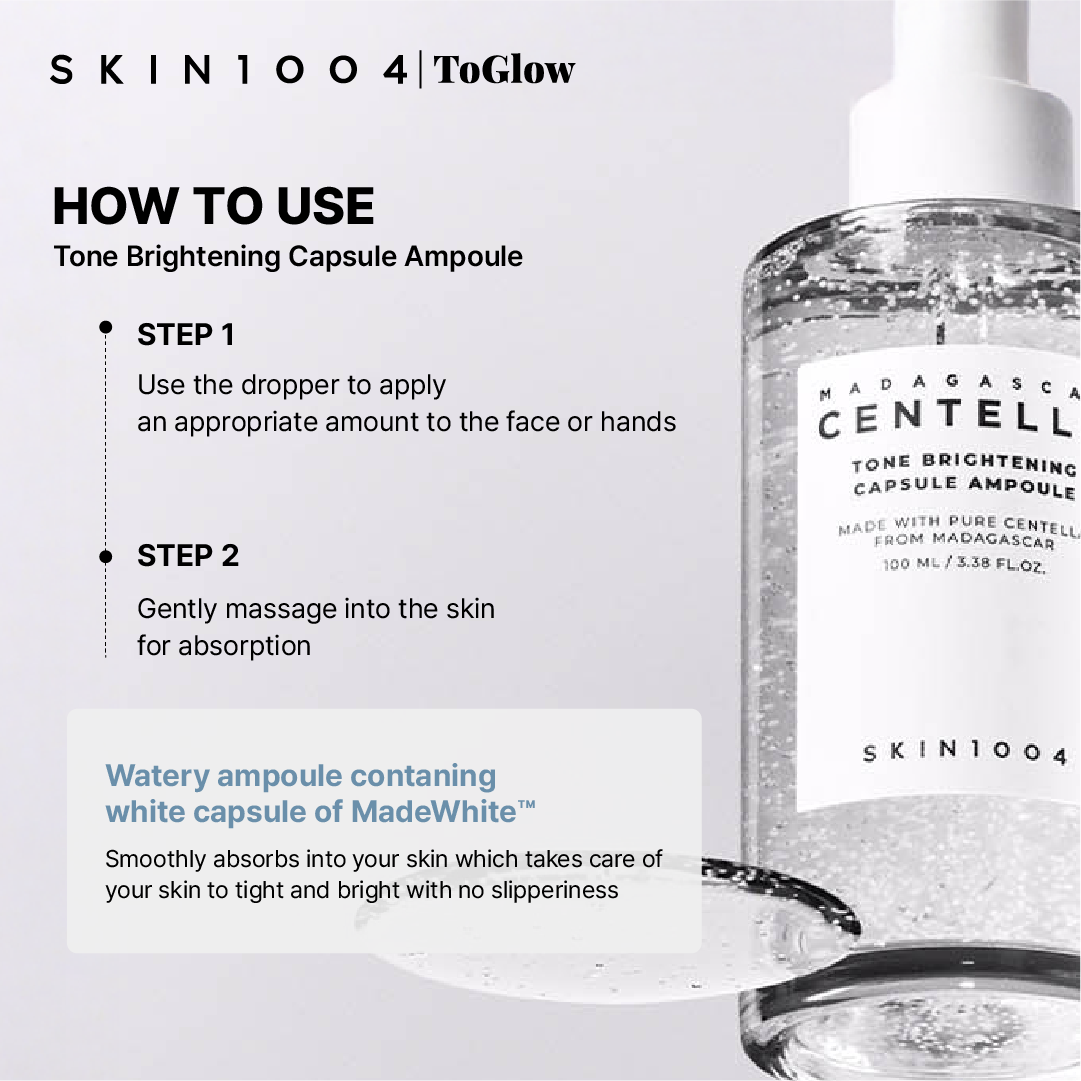 [SKIN1004] Madagascar Centella Tone Brightening Capsule Ampoule 100ml | Brightening Ampoule for Dark Spots & Radiance