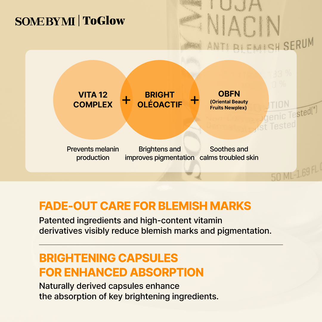 [SOME BY MI] Yuja Niacin Anti-Blemish Serum 50ml | Brightening Serum for Dark Spots & Pigmentation