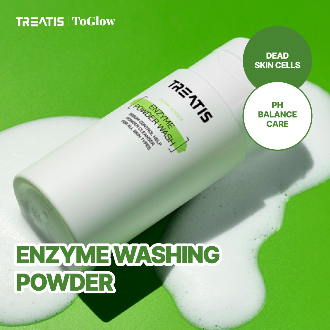 [TREATIS] Enzyme Powder Wash 80g | Exfoliate Gently, Brighten Skin Tone