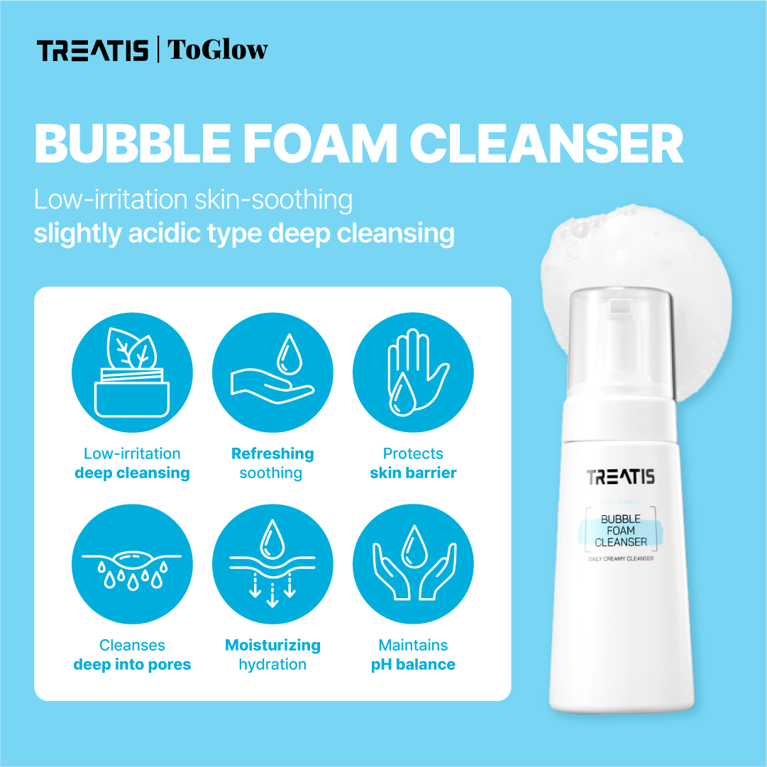 TREATIS Bubble Foam Cleanser 200ml | Gentle Cleanse, Clear Pores Daily