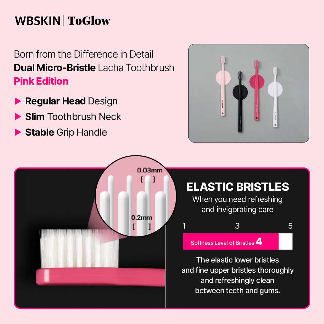 [PAUL MEDISON] Ultra Soft Lacha Toothbrush - Pink Edition 20pcs (Set) | Soft Bristle Toothbrush Set for Sensitive Gum Care