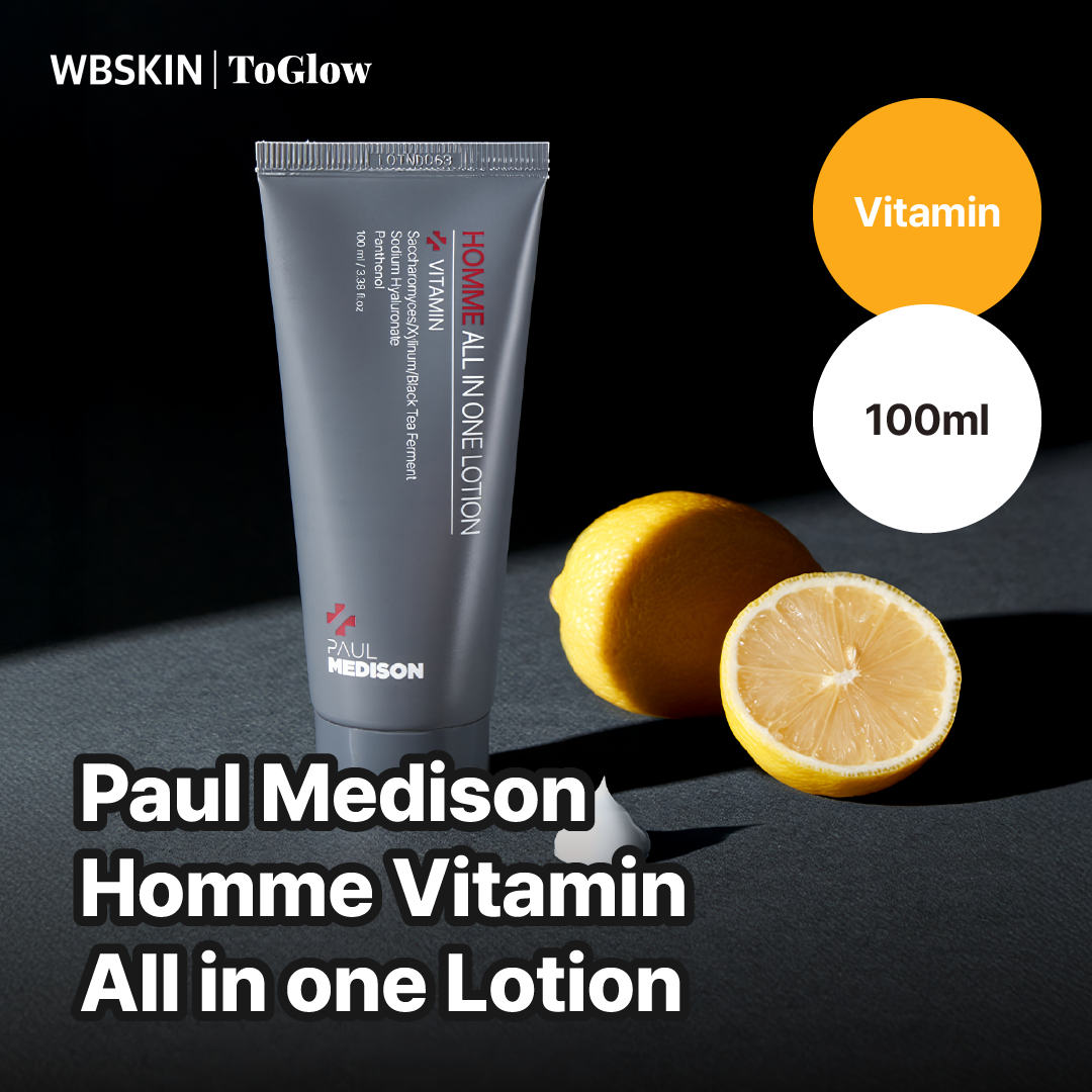 [PAUL MEDISON] Homme Vitamin All-in-One Lotion 100ml | Brightening & Hydrating Lotion for Men’s Skin