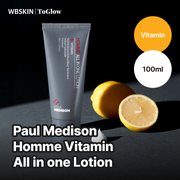 [PAUL MEDISON] Homme Vitamin All-in-One Lotion 100ml | Brightening & Hydrating Lotion for Men’s Skin