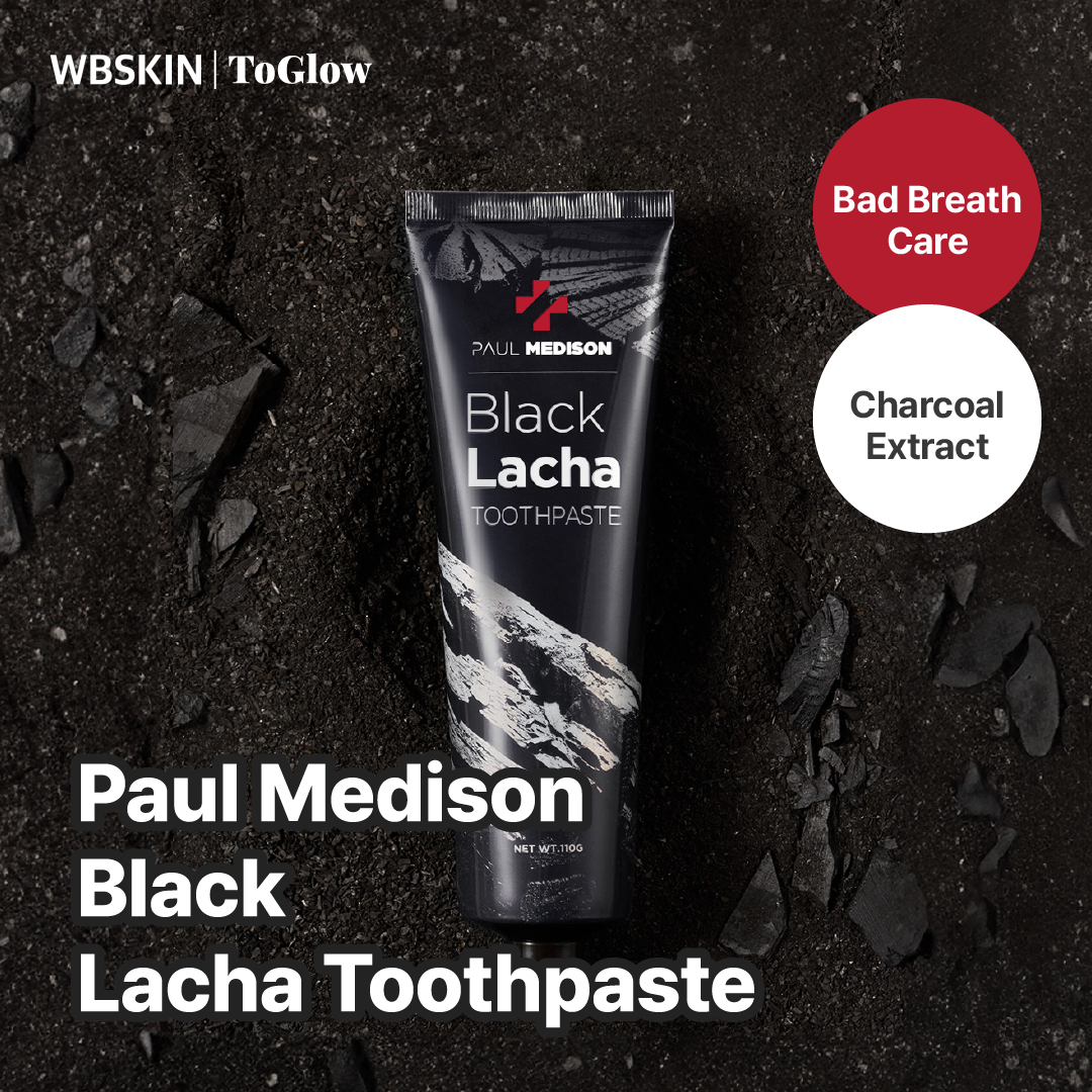 [PAUL MEDISON] Black Lacha Toothpaste 110g | Whitening Toothpaste with Charcoal for Plaque Removal