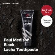 [PAUL MEDISON] Black Lacha Toothpaste 110g | Whitening Toothpaste with Charcoal for Plaque Removal