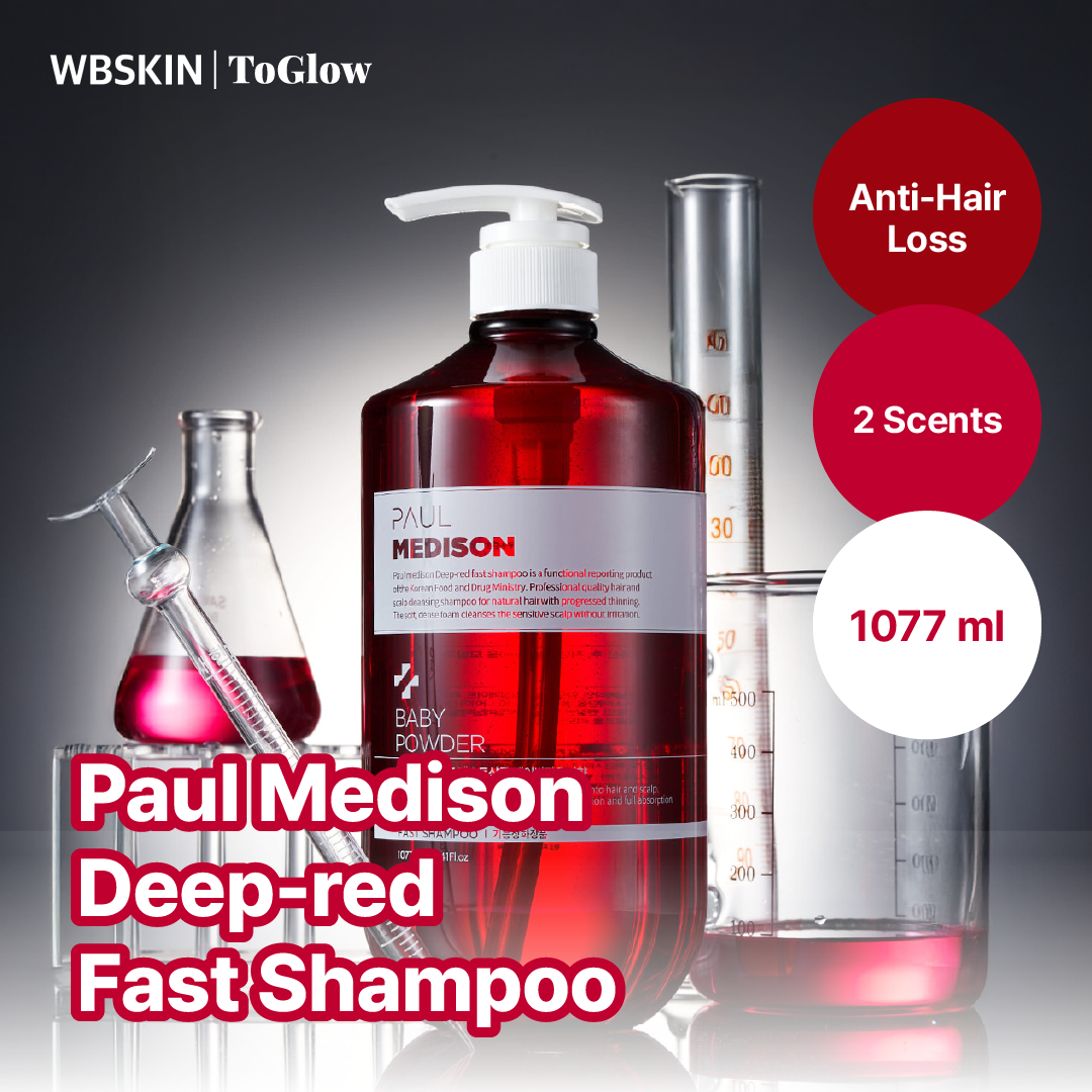 PAUL MEDISON Deep-red Fast Shampoo 1077ml | Scalp Care for Strong, Healthy Hair