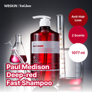 PAUL MEDISON Deep-red Fast Shampoo 1077ml | Scalp Care for Strong, Healthy Hair