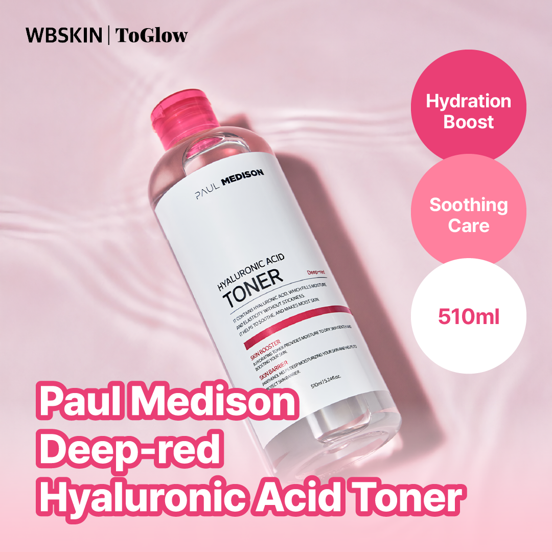 [PAUL MEDISON] Deep-red Hyaluronic Acid Toner 510ml | Hydrating Toner for Plump, Refreshed Skin