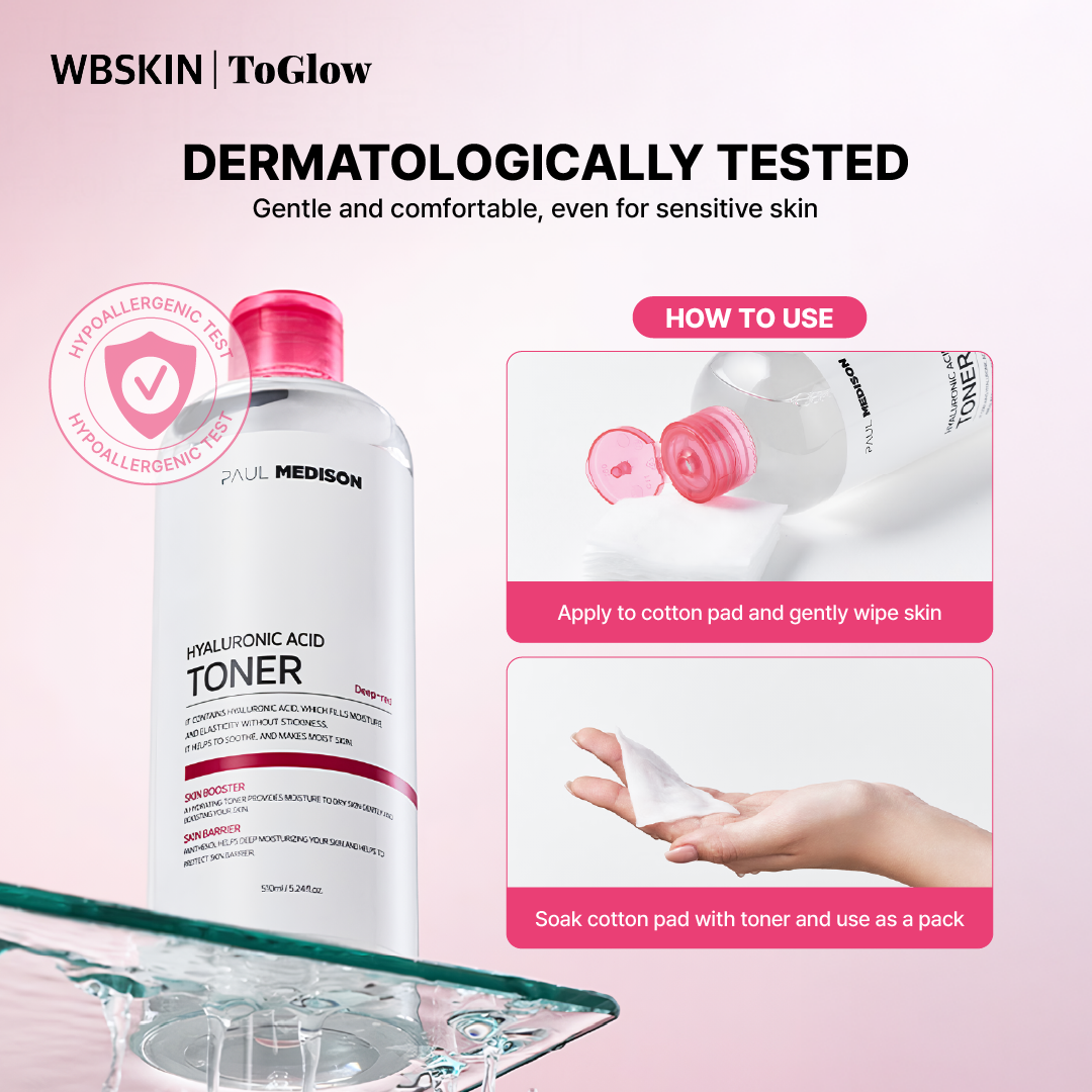 [PAUL MEDISON] Deep-red Hyaluronic Acid Toner 510ml | Hydrating Toner for Plump, Refreshed Skin