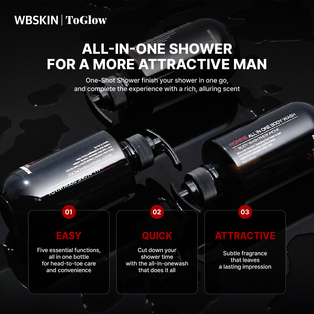 [PAUL MEDISON] Homme All-in-One Body Wash Pheromone 510ml | Body & Hair Wash for Complete Care