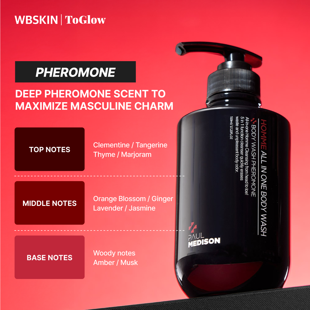 [PAUL MEDISON] Homme All-in-One Body Wash Pheromone 510ml | Body & Hair Wash for Complete Care