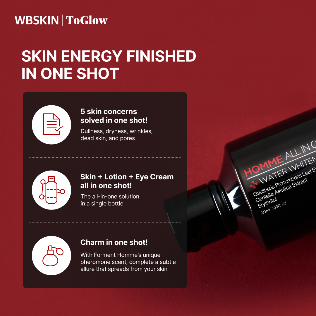 [PAUL MEDISON] Homme Water Whitening All-in-One Essence 211ml | Whitening Essence for Radiant, Even Tone
