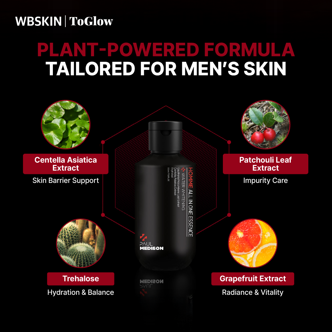 [PAUL MEDISON] Homme Water Whitening All-in-One Essence 211ml | Whitening Essence for Radiant, Even Tone