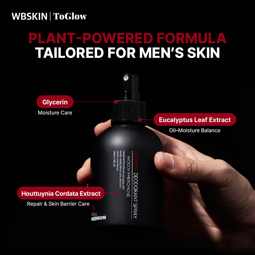 [PAUL MEDISON] Homme Deodorant Spray Woody Pheromone 200ml | Deodorant Spray for All-Day Odor Protection