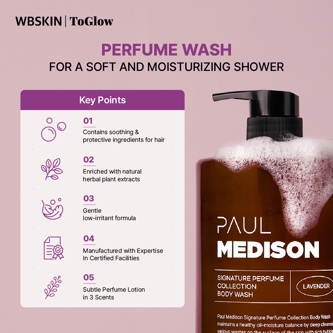 [PAUL MEDISON] Signature Perfume Collection Body Wash 1600ml | Luxurious Cleanse with Elegant Fragrance