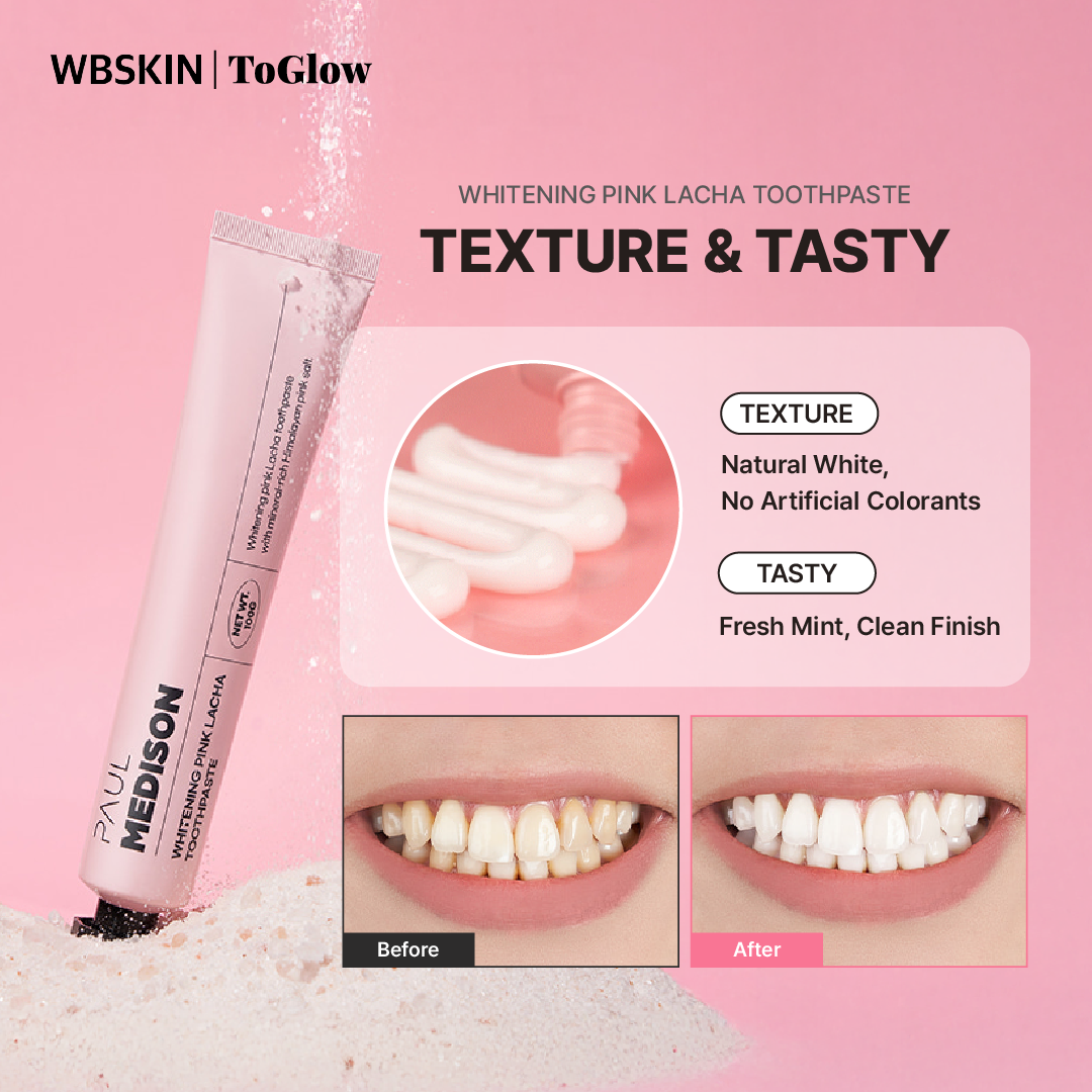 [PAUL MEDISON] Whitening Pink Lacha Toothpaste 100g | Brightening Toothpaste with Gentle Foam Care