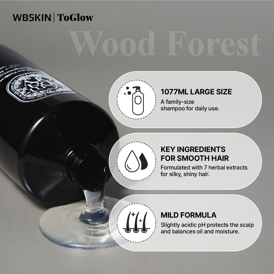 [temporary] Woody Forest Perfume Shampoo 1077ml | Controls Oil and Soothes Itchy Scalp Naturally