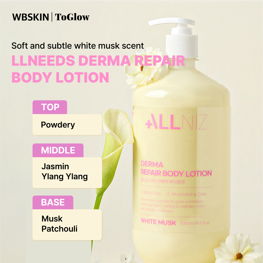 [ALLNIZ] Derma Body Lotion White Musk 1080ml | Long-Lasting Hydration & Soft Skin Feel